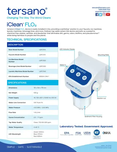 เทคชีท iClean FLO3